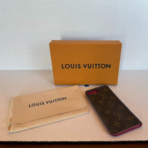 Authentic Louis Vuitton Monogram iPhone 7/8 Phone Case Brown Pink M63401 - Picture 1 of 7